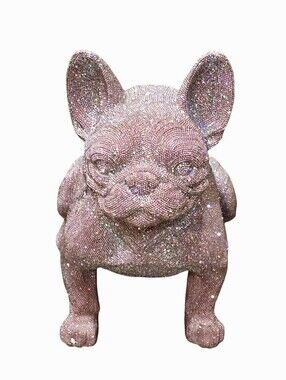 At Home Sparkling Pink French Bulldog Figurine